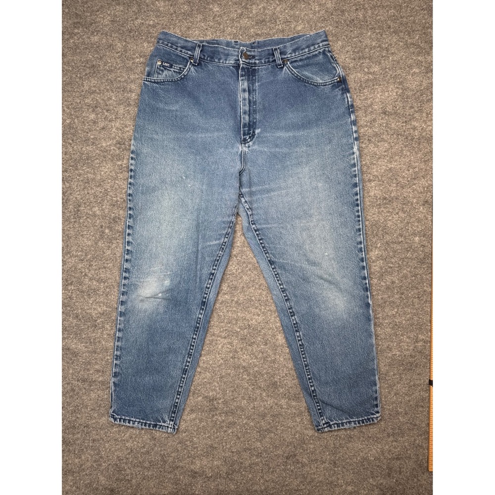 Vintage Lee Womens Jeans Size 16 Petite‎ High Rise Tapered Denim USA